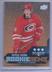 2014-15 UD Black Diamond Rookie Gems Orange Patrick Brown #195 Hurricanes